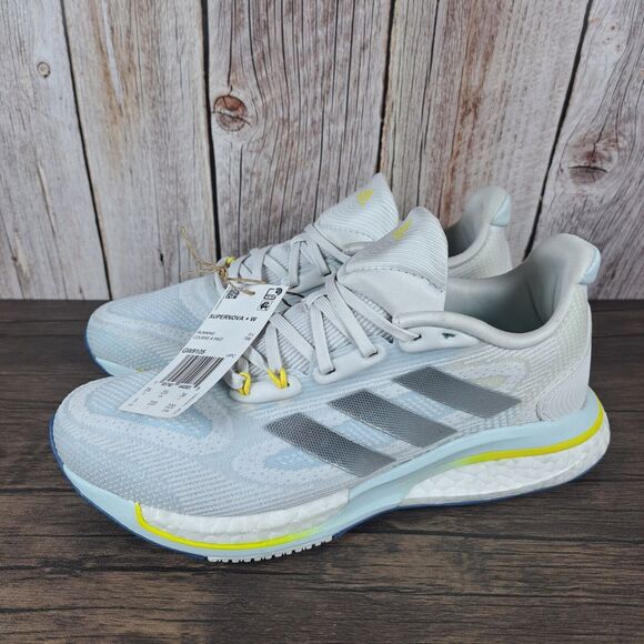 Adidas Supernova Running Shoes Women's Sz 5 Crystal White Silver Bliss Blue VGC - Picture 1 of 8
